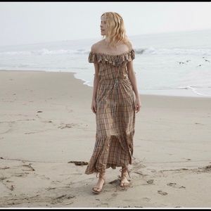 DOEN Yarrow Dress in Rainbow Plaid, size S.